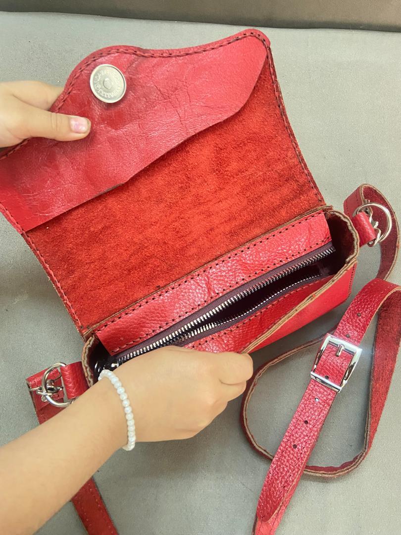  کیف دوشی زنانه چرم طبیعی مدل A502 