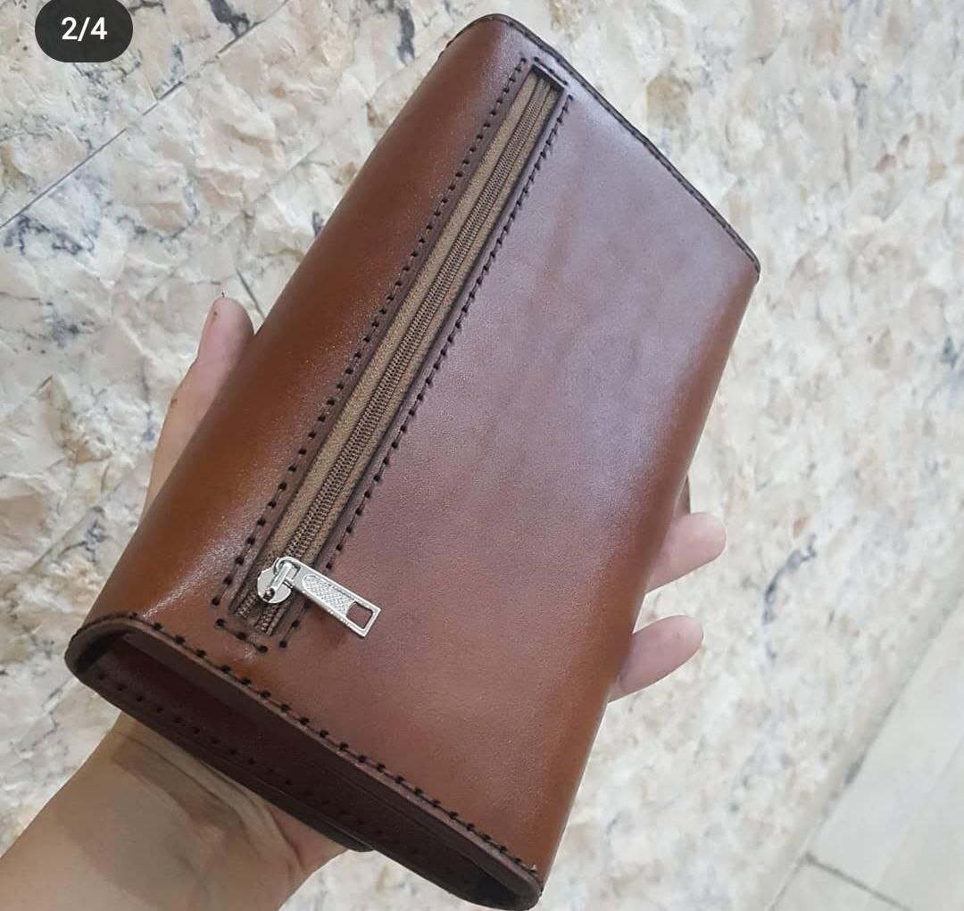  کیف دستی زنانه چرم طبیعی مدل اسلیمی 403 