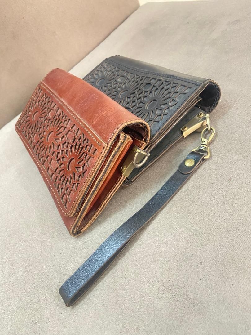  کیف دستی زنانه چرم طبیعی مدل اسلیمی 403 