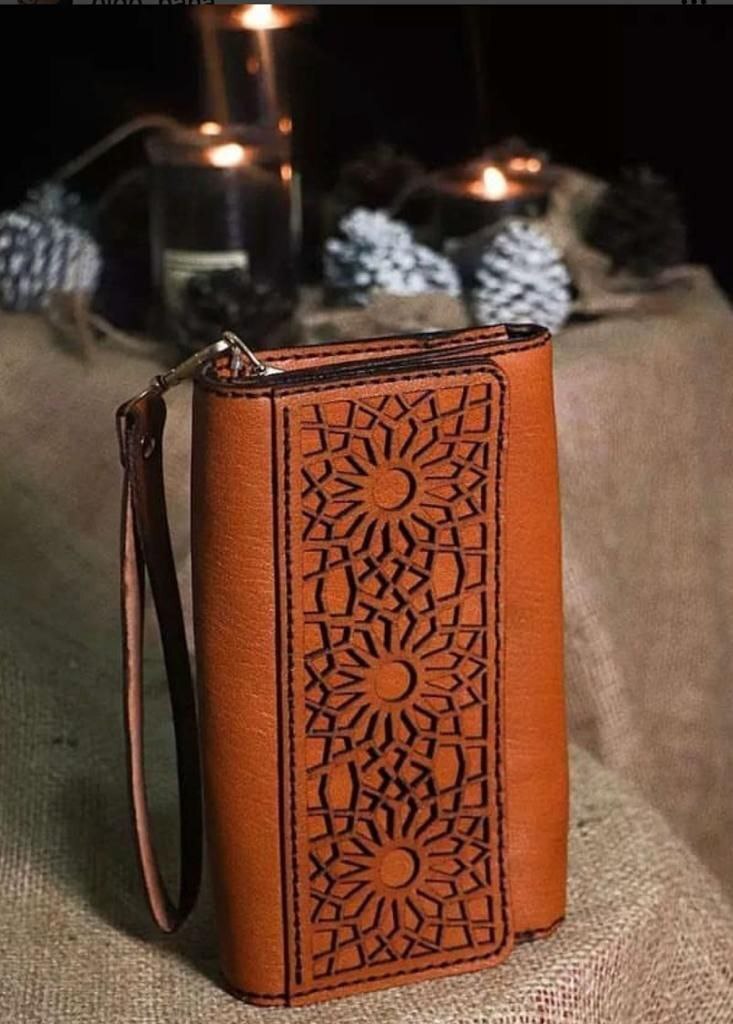  کیف دستی زنانه چرم طبیعی مدل اسلیمی 403 