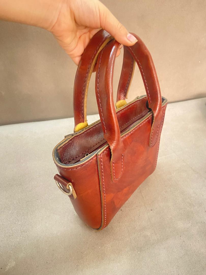  کیف مینی‌بگ دوشی چرم طبیعی مدل A503 